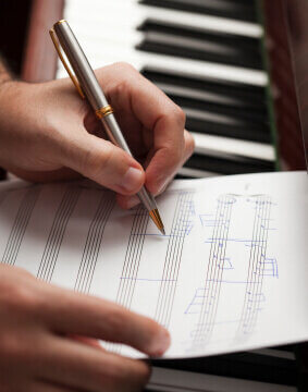 Composer Composing Music