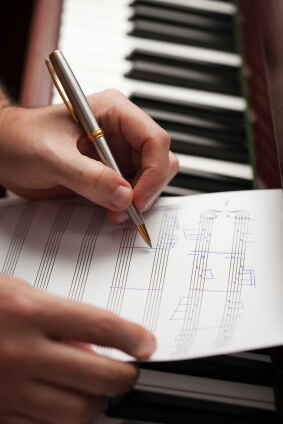 Composer Composing Music