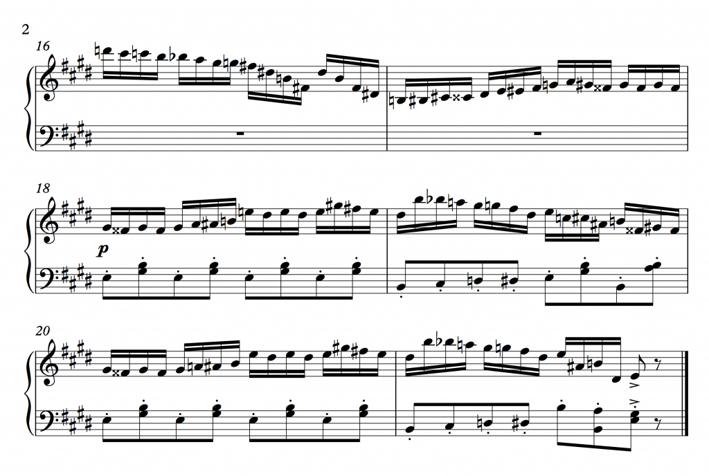 Prelude in E Major pg 2